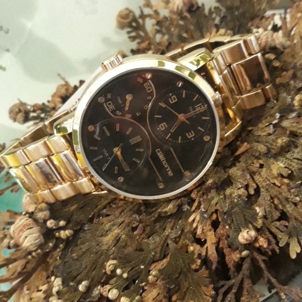 Golden Liz Claiborne men watch